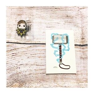 New Marvel Collectors Corps Funko Pop Thor's Hammer sticker & Captain Marvel Pin